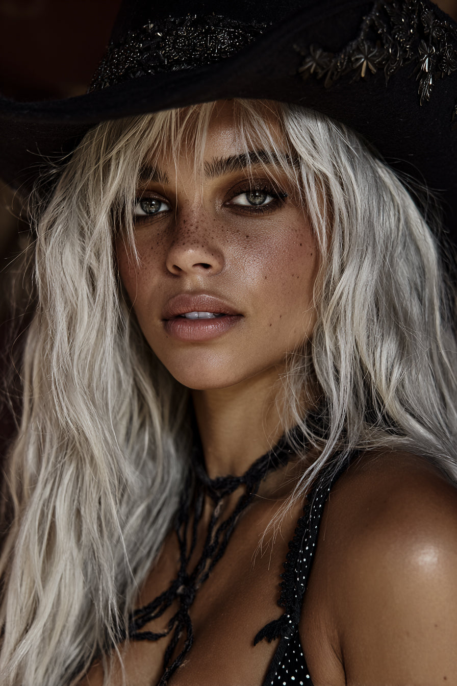 “Icy blonde seamless weft extensions for a cool-toned blend”