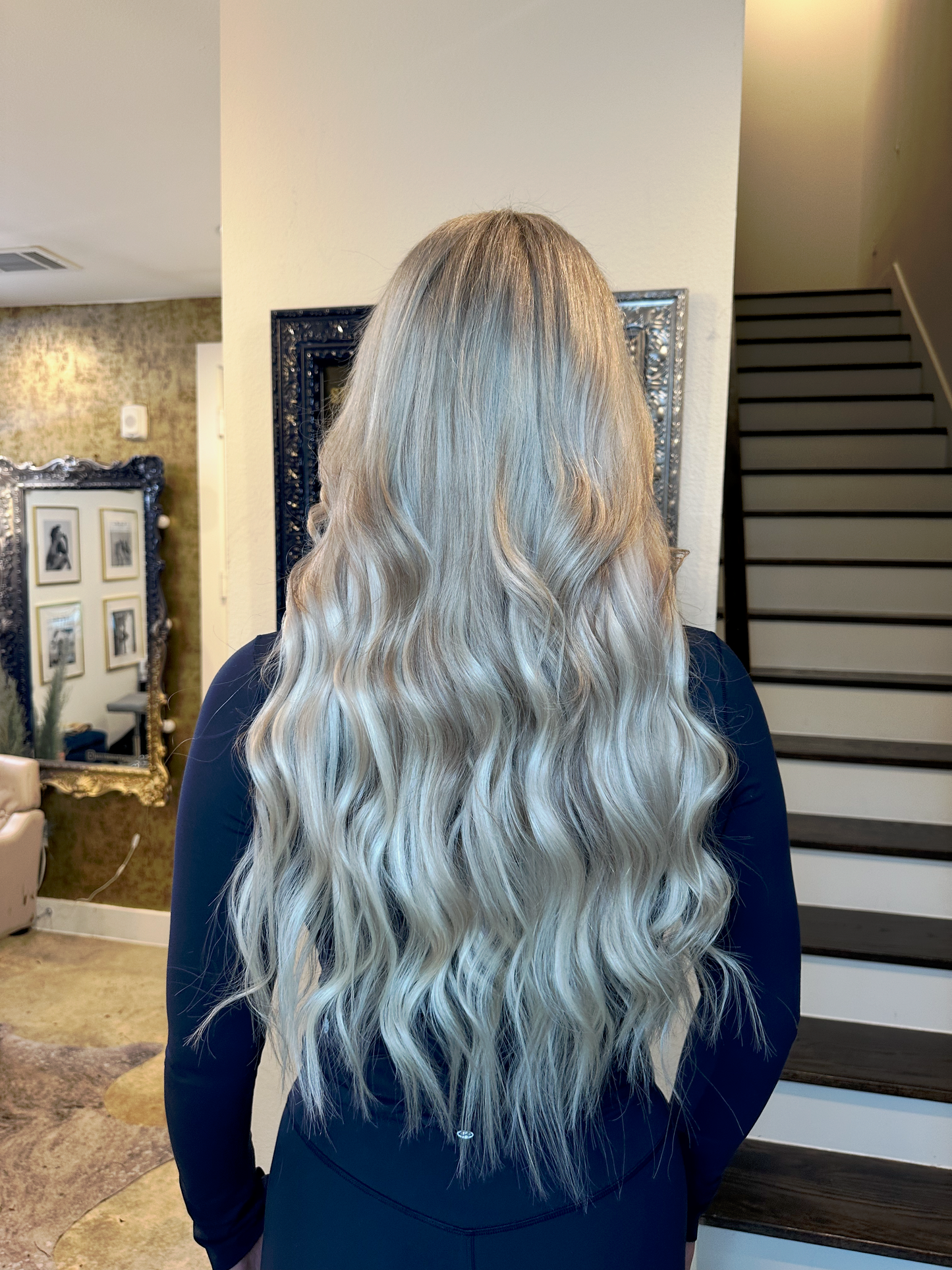 “Seamless weft extensions adding instant length and fullness”